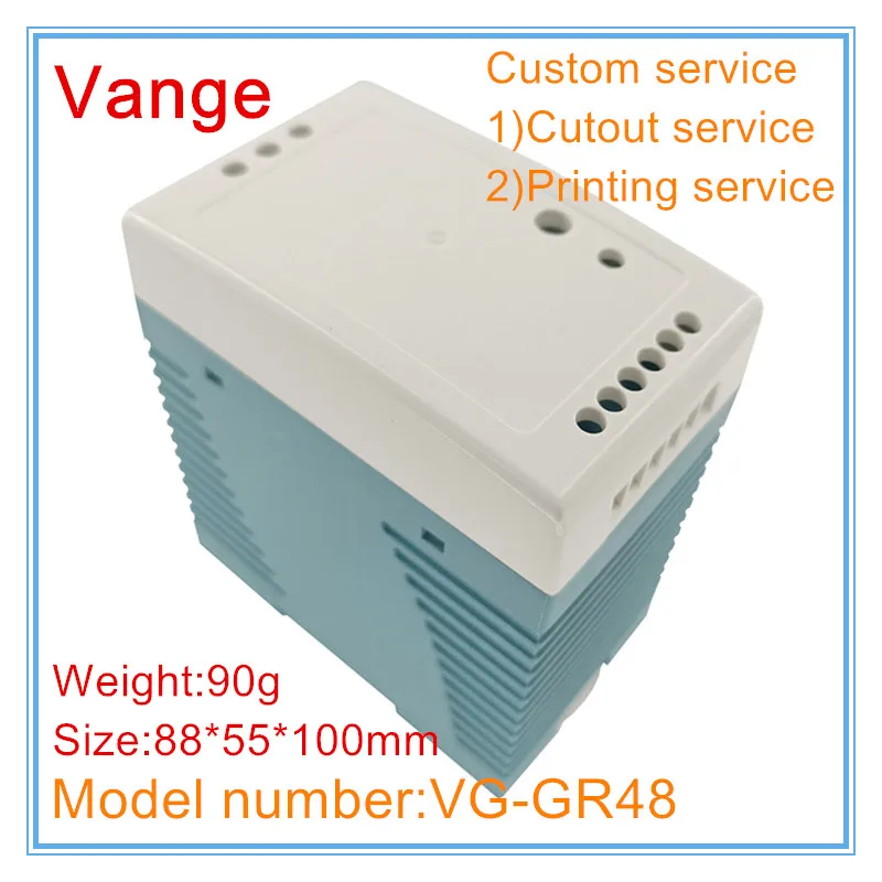 Vange 35 مللي متر PLC الضميمة 88*55*100 مللي متر PC صندوق توزيع إلكترونيات بلاستيكي لتقوم بها بنفسك