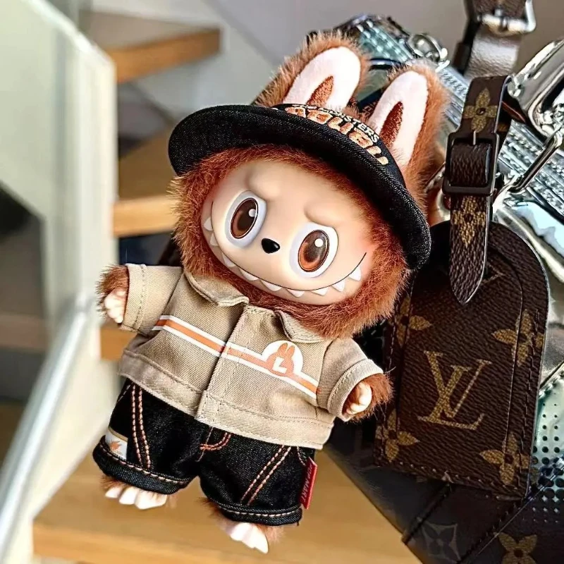 

Doll Clothes For Labubu 3.0 Cute Wacky Mart Cashier Uniform 3-piece Set Mini Plush Doll Clothing Fashion Doll Accessories Gift