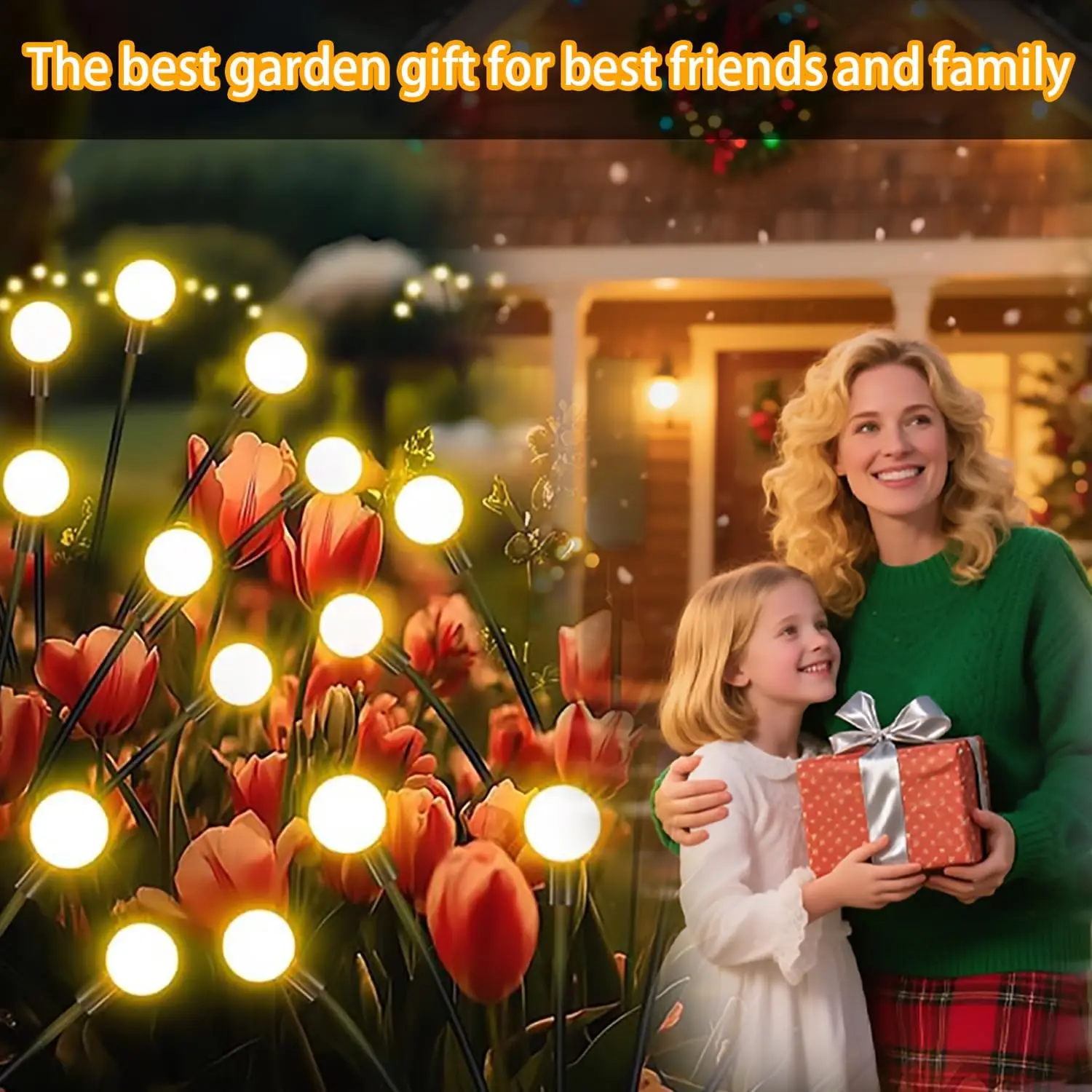 태양광 정원등 야외 방수 6개입 유연한 티타늄 와이어 반딧불이 조명 파티오 마당 산책로용