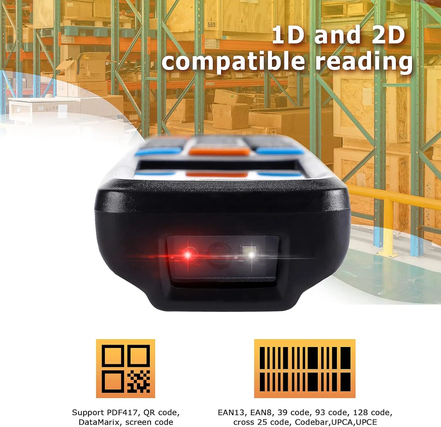 Jooytec-Scanner de codes-barres laser 1D, sans fil, portable, collecteur de données, terminal pour stock yadwarehouse