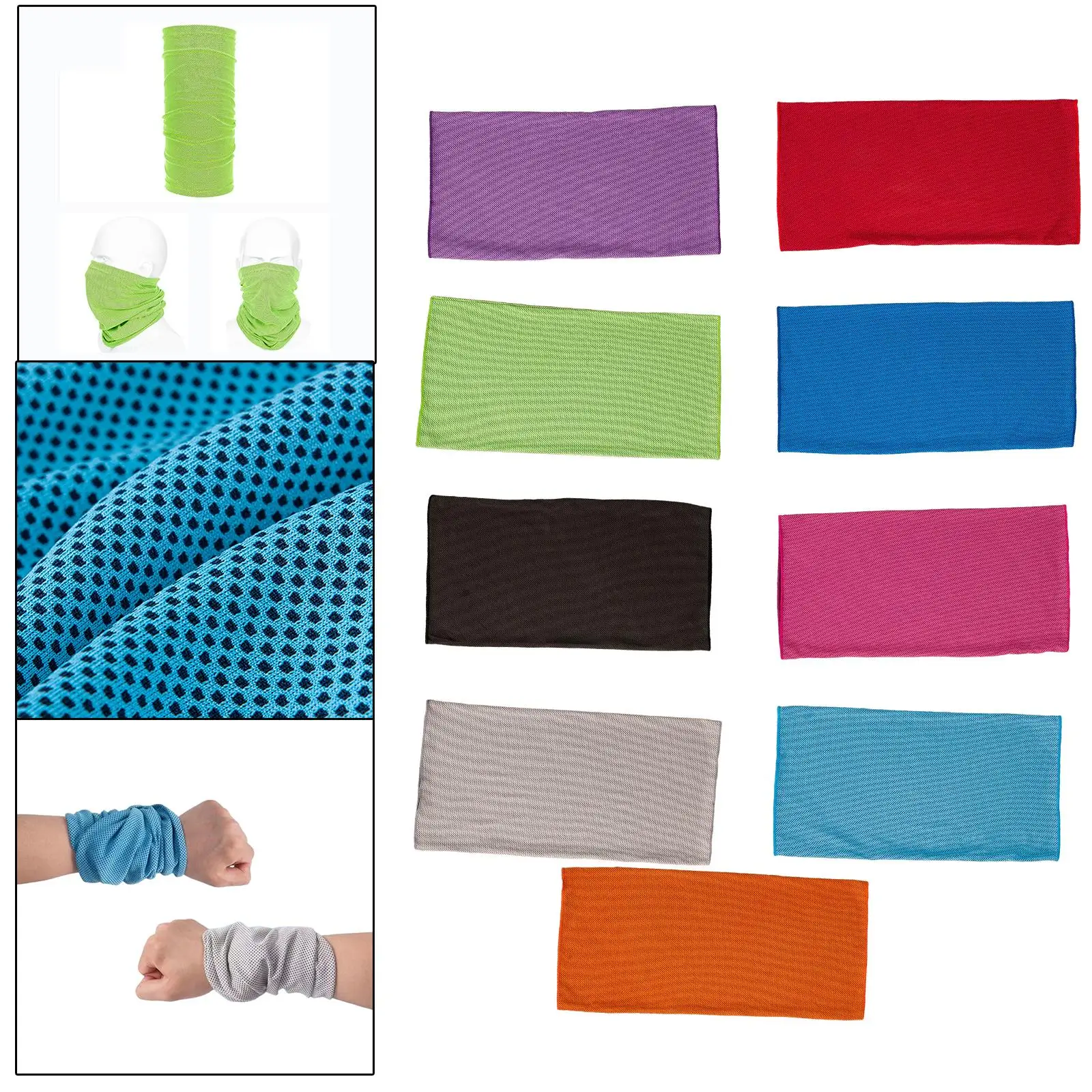 Cooling Band Exercise Wrist Sweatband Sweat Absorbing Wristband for Men Women Gym Sports Fitness Yoga