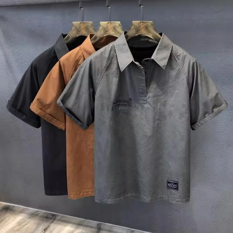 Premium Men's Summer Casual Short Sleeve T-Shirt – Loose Fit, Thin Collar, Breathable & Reflective Wearable Comfort