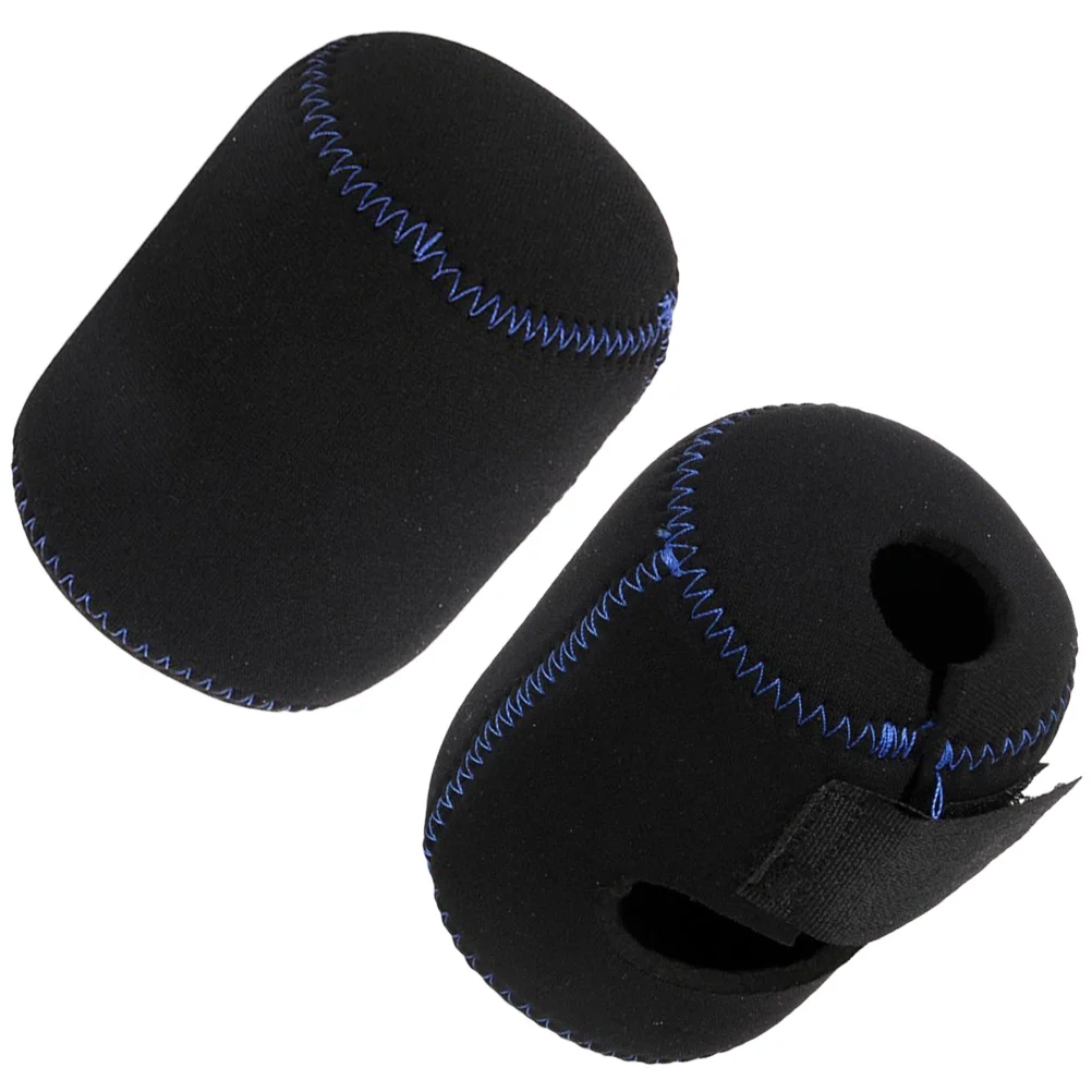 

2Pcs Fishing Reel Bag Roomy Compartment Heavy Duty Storage for Fishing Gear Tackle Bait Tool Organizer Black Storage Bag