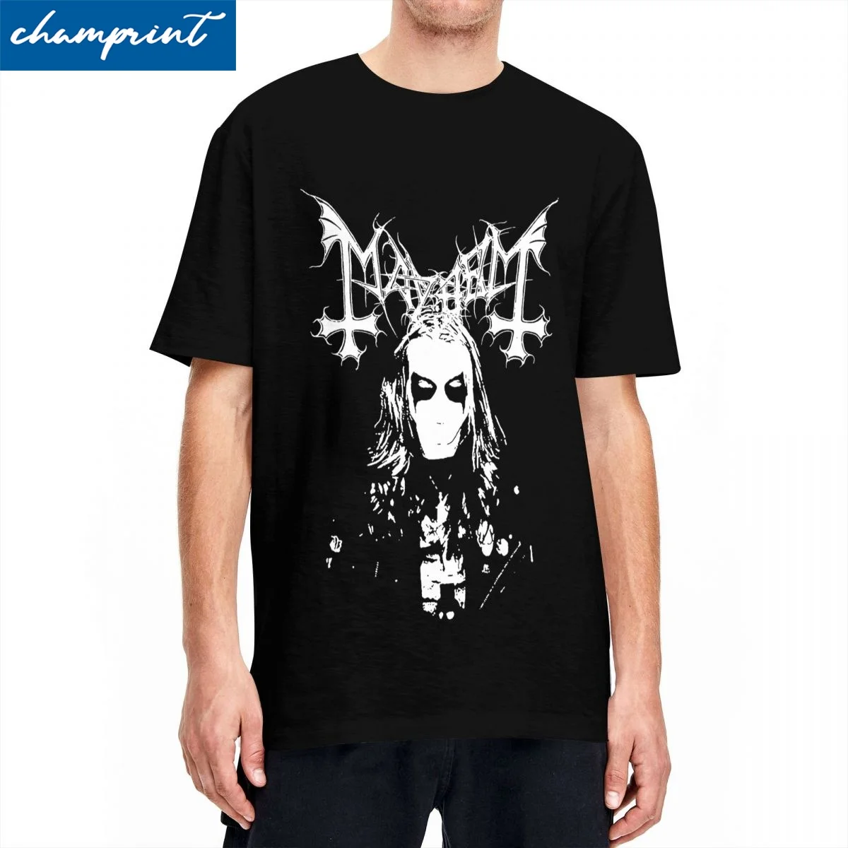 Kawaii Mayhem Norway Heavy Metal Band T-Shirt Men 100%Cotton Short Sleeve Per Yngve Ohlin Round Neck Summer Tops Shirts