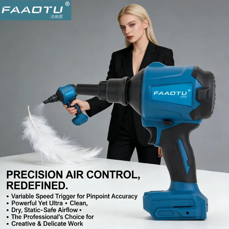 

Аккумуляторный пневматический пылесос FAAOTU DAS180 с бесщеточным двигателем для удаления пыли в узких пространствах, совместим с аккумуляторами MT.