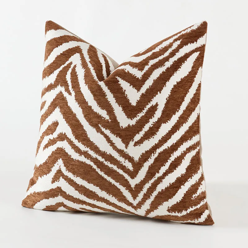 New Oat Color High End Chenille Jacquard Cushion Cover Double-sided Modern Light Luxury Pillow Covers Decorative For Sofa Home