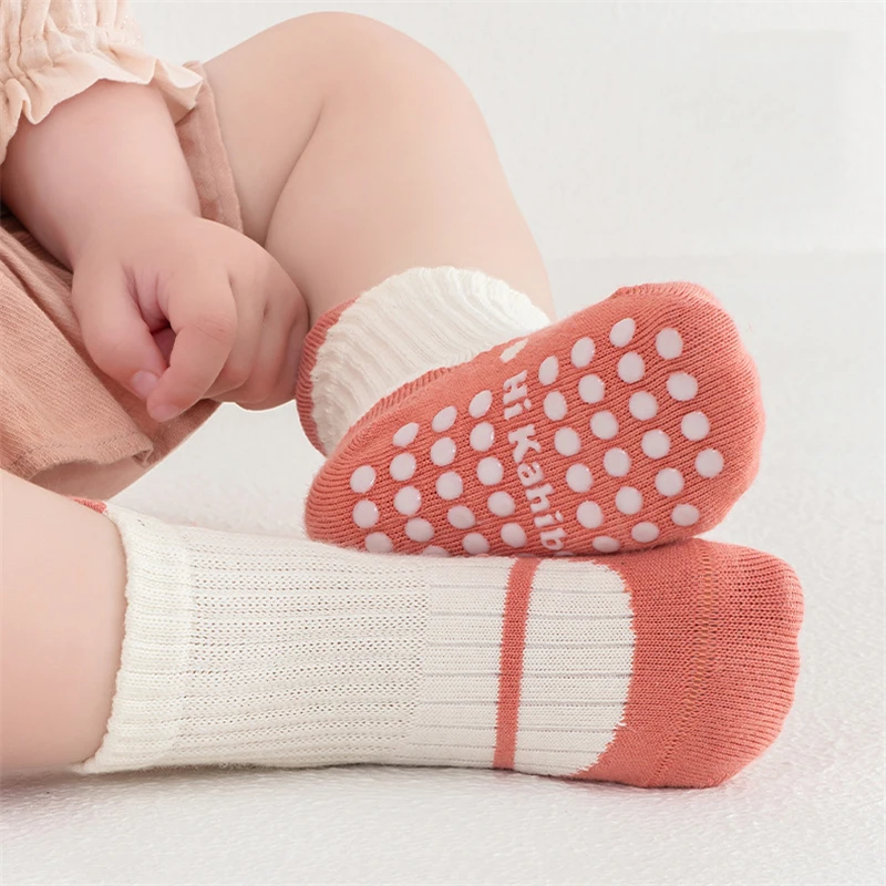 3Pairs Baby Adorable Shoes Pattern Non Slip Floor Socks, Breathable Casual Socks For Boys and Girls Kids Indoor Activities