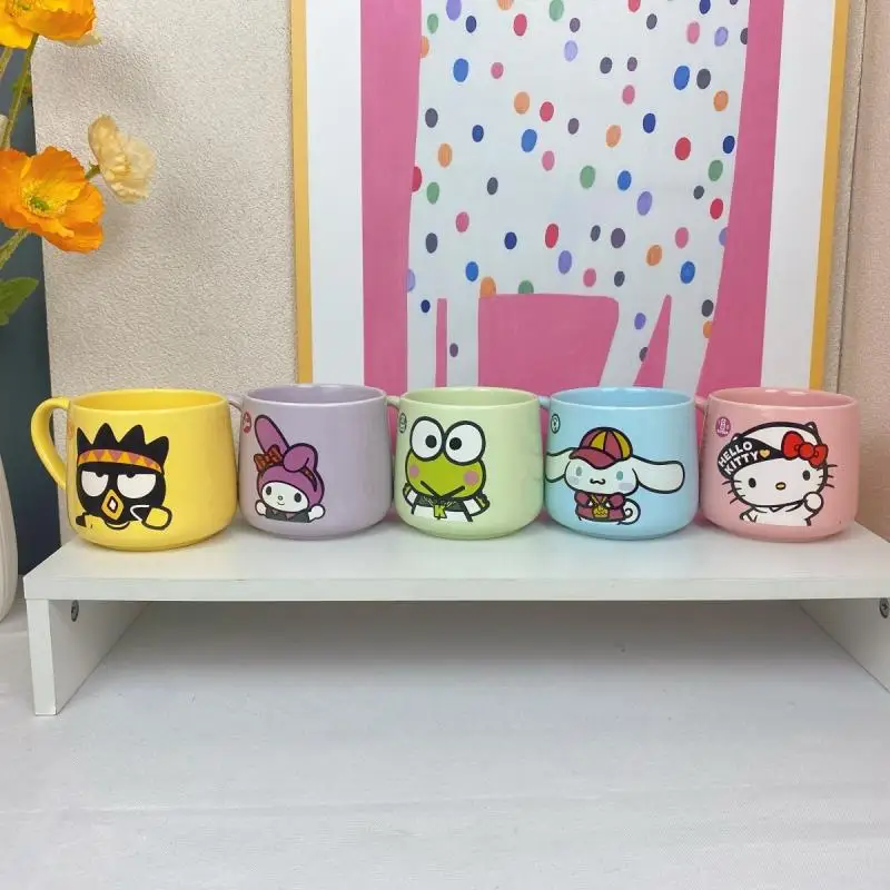 Anime Kawaii Sanrio Hello Kitty My Melody Bad Badtz Maru Cartoon Water Cup Ceramic Mug Anti-Scalding High Temperature Resistant