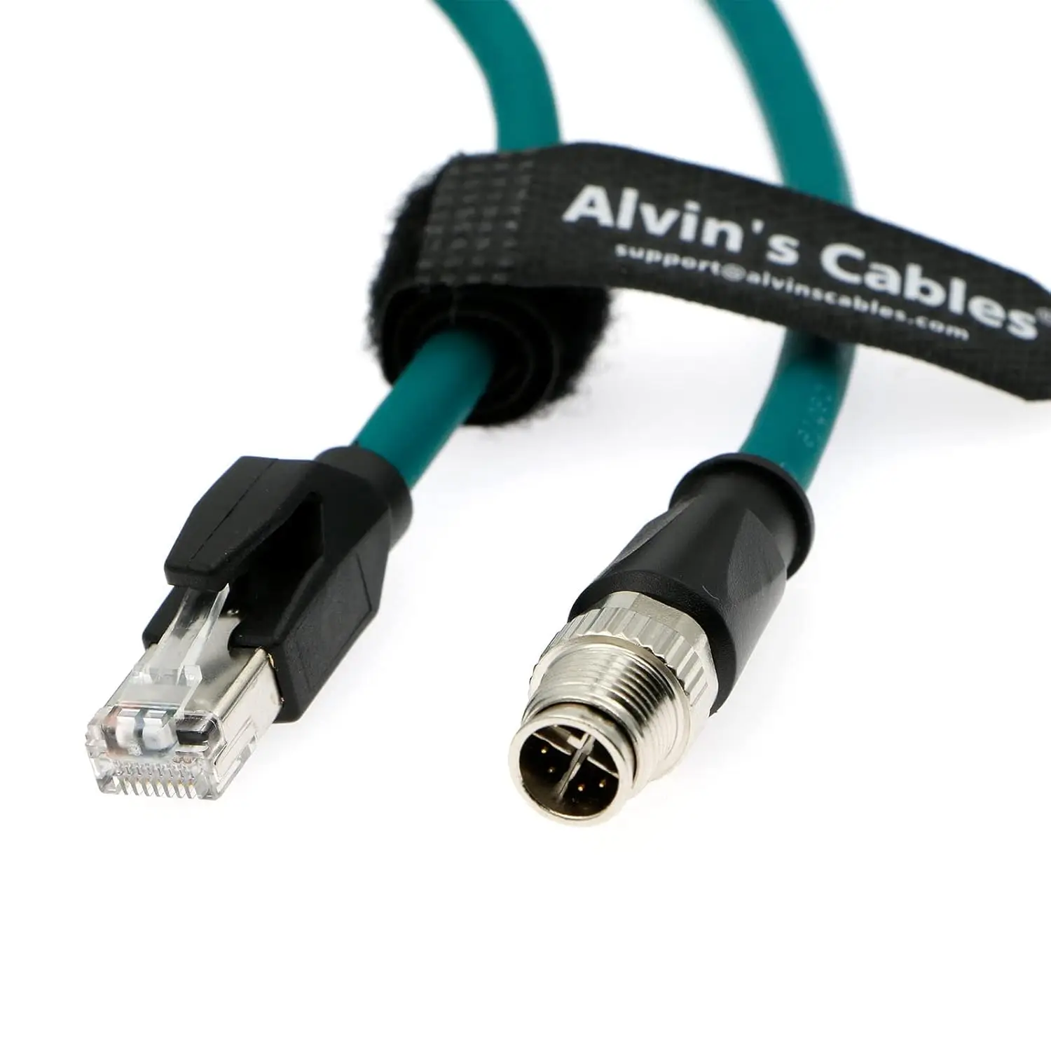 

Alvin's Cables M12 8 Pin Male to RJ45 Shielded Ethernet Cable M12 X Coded 8 Position Cat6a Cable for Industrial Camera 8M/26ft