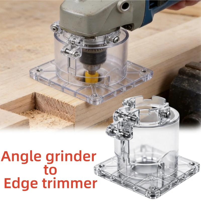 Hand Angle Grinder Converter To Edge Trimmer Base Wooden Router Bracket Woodwork Trimming Milling Machine Power Tool Accessories