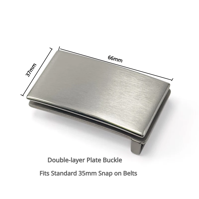 Double-layer Plate Belt Buckle Pure Titanium Buckle Hypoallergenic Non-fading Wear Accessories For 35mm Leather Belts