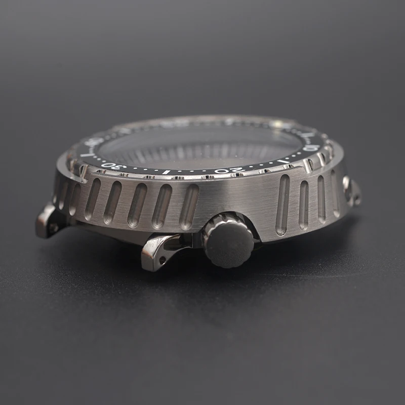 Корпус из консервины тунца, 47 мм, корпус для часов NH35, подходит для механизма NH35 NH36 7S26 4R, прозрачная задняя крышка, корпус из сапфирового стекла