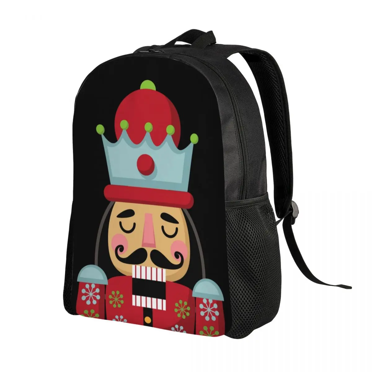 Custom Nutcracker Laptop Backpack Women Men Fashion Bookbag for School College Student Cartoon Soldier Toy Christmas Gift Bag