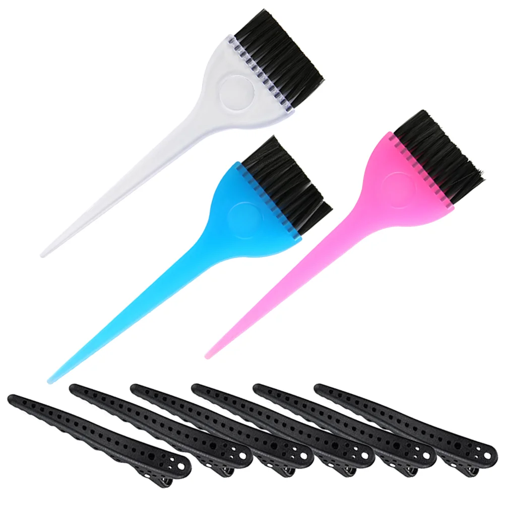 

9 Pcs Hair Coloring Kit Heightened Type Dye Tools Salon Supplies Dyeing Clips Set