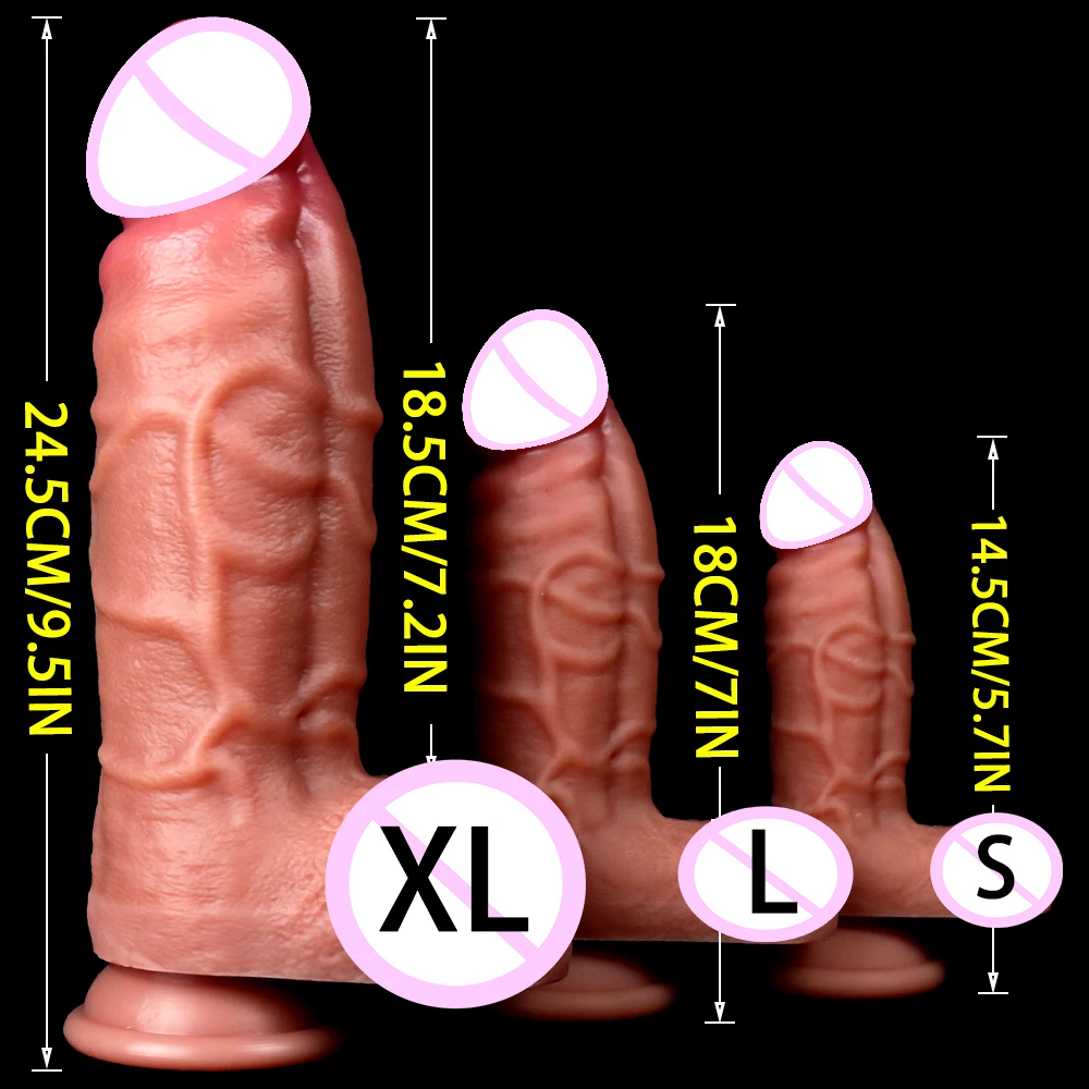 3colors Realistic Anal Dildo Soft Huge Penis Suction Cup For Woman Vagina Adult Masturbator Cock Big Dick Buttplug Anal Sex Toys - view 2