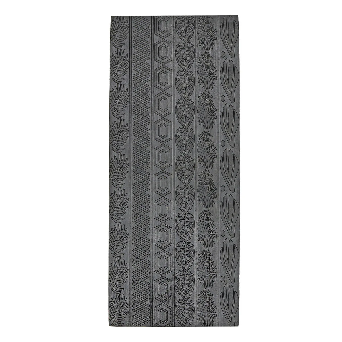Durston #2092 Geo-Leaf Multi Pattern Plate 4 Leaf 2 Design Steel Texture Tool