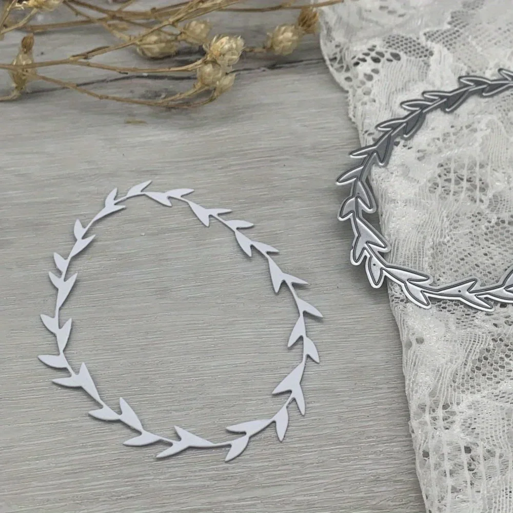 1 Stück Metall-Schneidewerkzeug zum Schneiden von Blättern, ovaler Dekorationsform, für Scrapbooking, Papierhandwerk, Stanzschablonen.