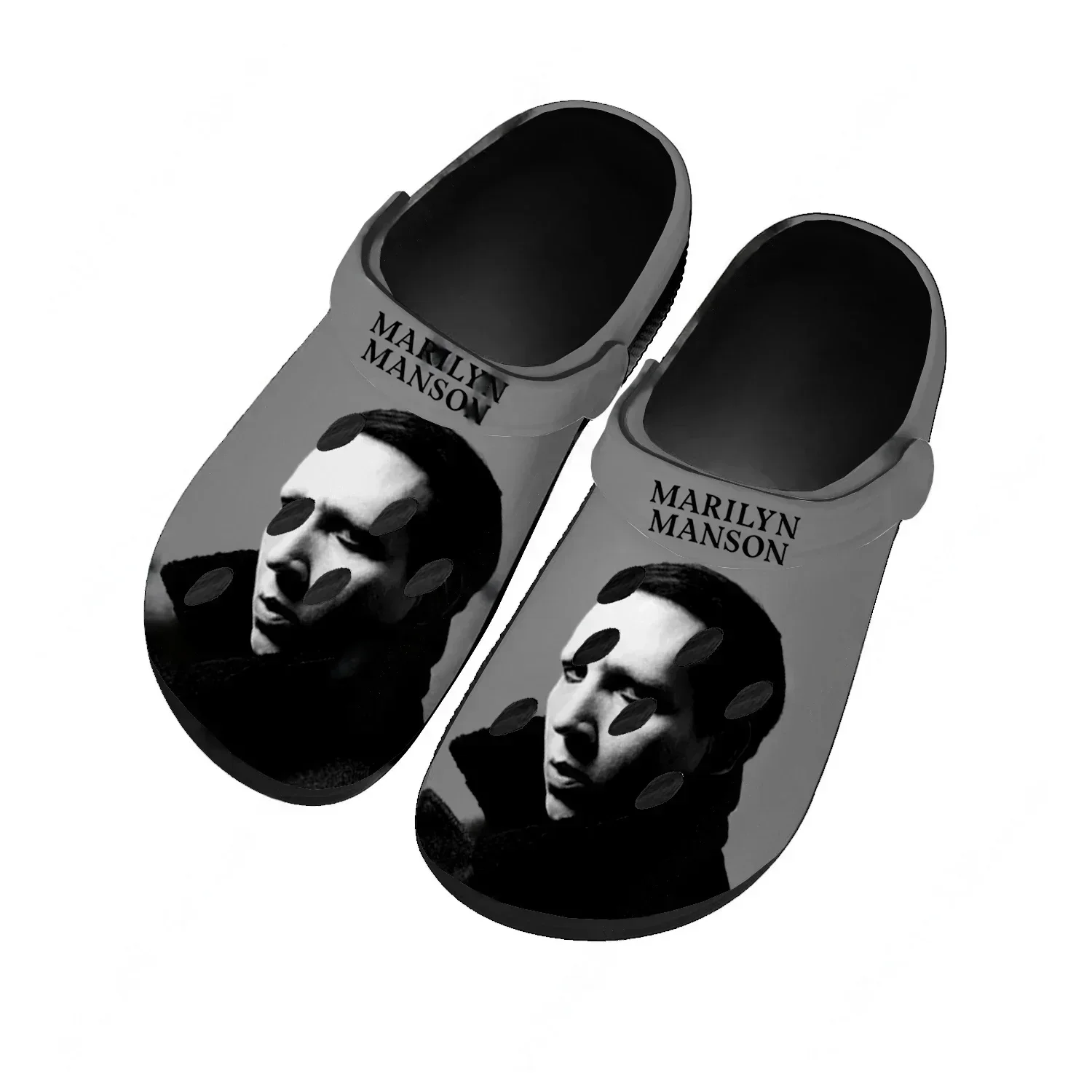 

Водные туфли Marilyn Manson для мужчин и женщин: удобные, модные, для дома и сада, сабо, сандалии на заказ, пляжные дышащие тапочки с отверстиями