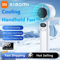Xiaomi Mini Handheld Fan 120 Speed Portable Desktop Fan Instant Cooling with Ice Mode Rechargeable Fashion Fan Women New