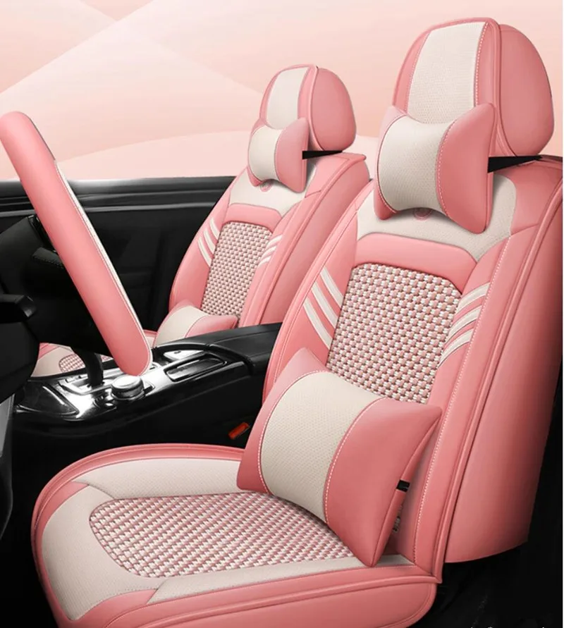 

Front and back car seat covers + Steering wheel cover for KIA Sorento 5 seats 2024-2013 breathable seat case seat cushion