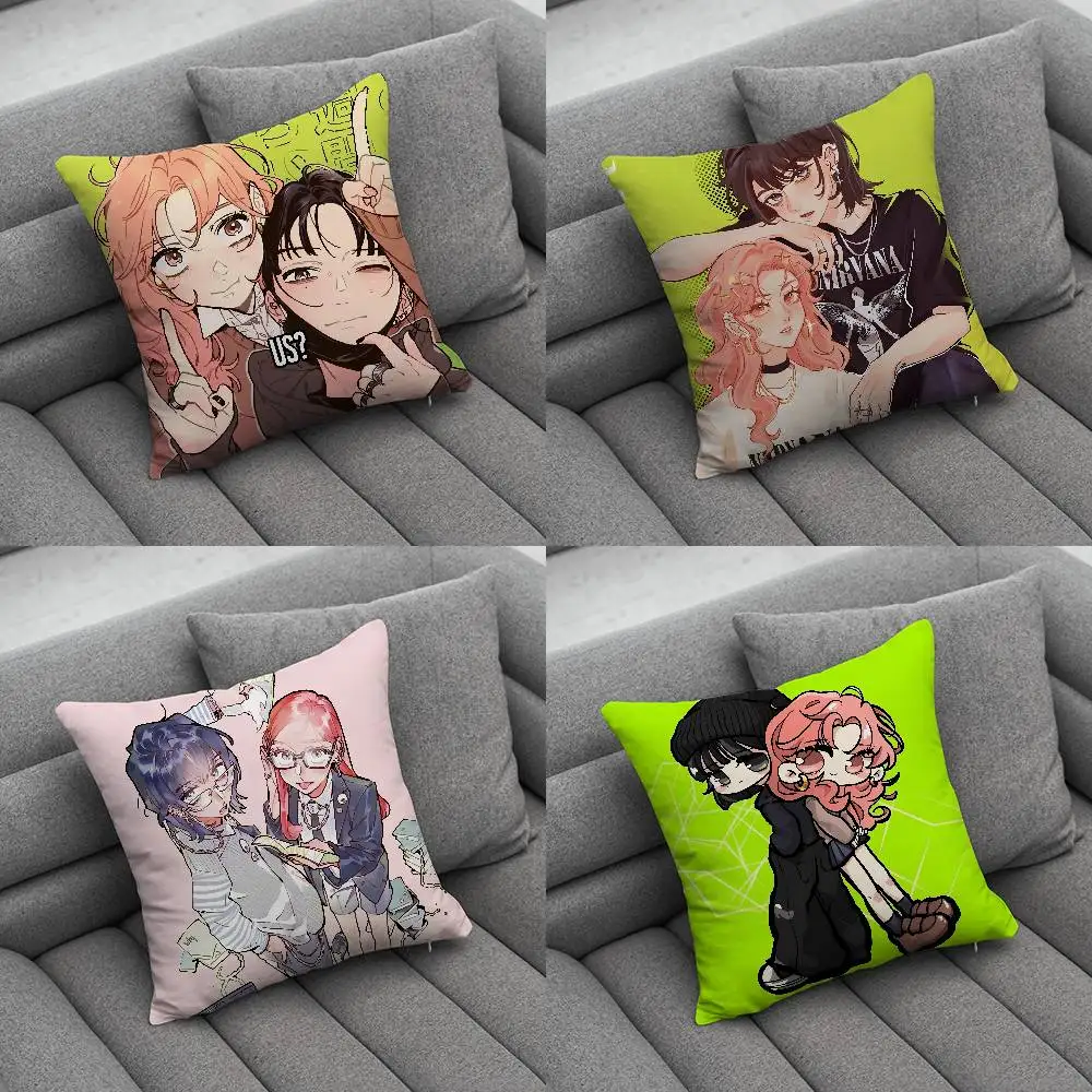 

A-Aya Oosawa And M-Mitsuki Koga Print Pattern Sofa Cushion Cover Pillowcase Home Party Car Bedding