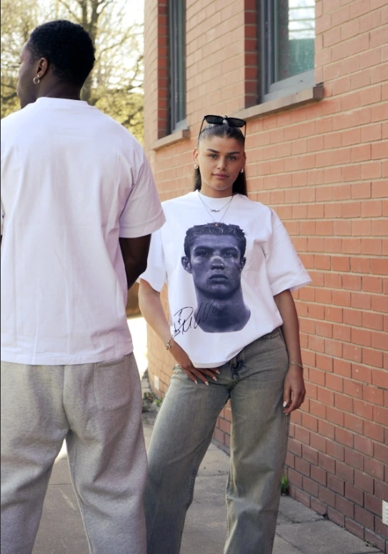 

European American Street T-Shirt Cristiano Ronaldo Tee Women Men Oversized Y2k Cotton Short Sleeves Summer Female Male Top Tees