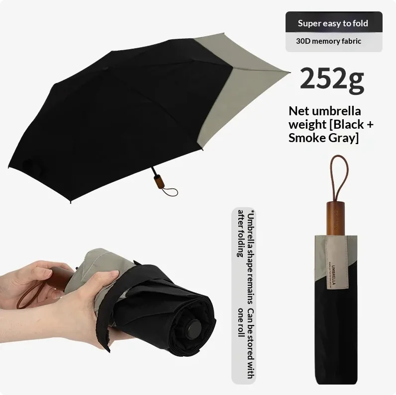 

Memory Umbrella, Fold-Free Extended Tail Umbrella, Sun Protection & UV Protection Lightweight Backpack Sun Umbrella