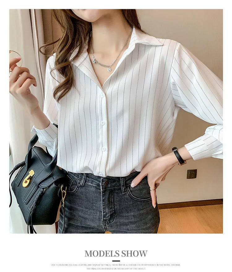 Koszule damskie z długim rękawem w paski, zapinane na guziki, bluzki z bufiastymi rękawami, plisowany dół, minimalistyczny, preppy, kobiecy, francuski styl, eleganckie.