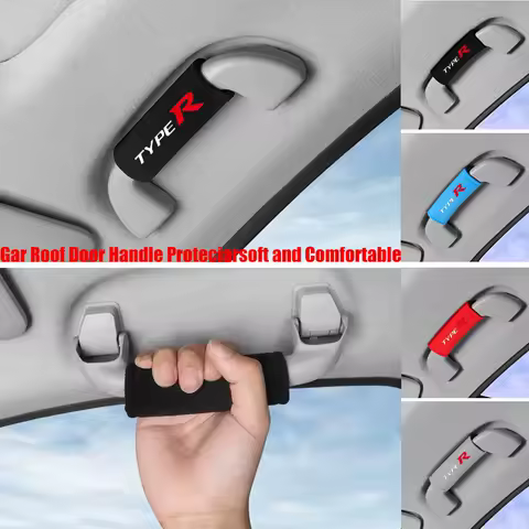 4Pcs Car Roof Handle Protector Pull Gloves Short Fleece Anti Slip Pull Glove For Honda Type R Type S Civic FK8 FK2 FN2 EP3 Auto
