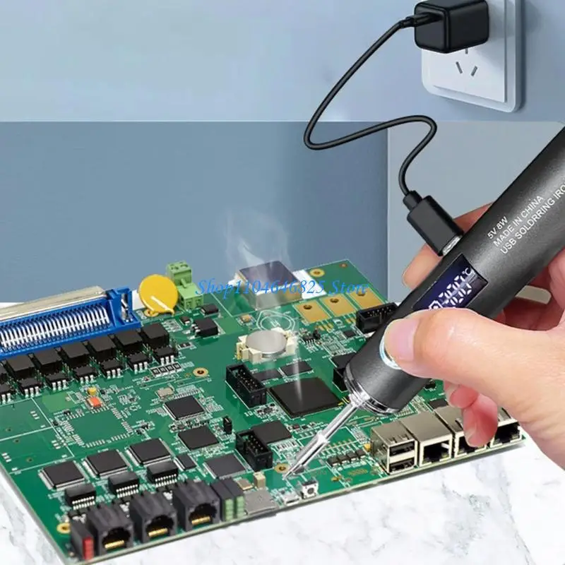 

Беспроводной паяльник с быстрой зарядкой, диапазон 260–420 ℃, автоматический спящий режим и эргономичная ручка, подходит для