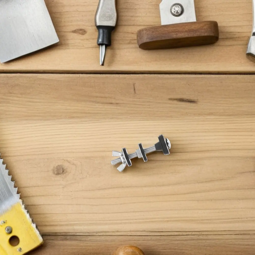 

6Pcs Stainless Steel Toilet Tank Bolts M6x65mm Heavy Duty Fixing Screws Split Design Easy Installation Toilet Seat Bolts Kit