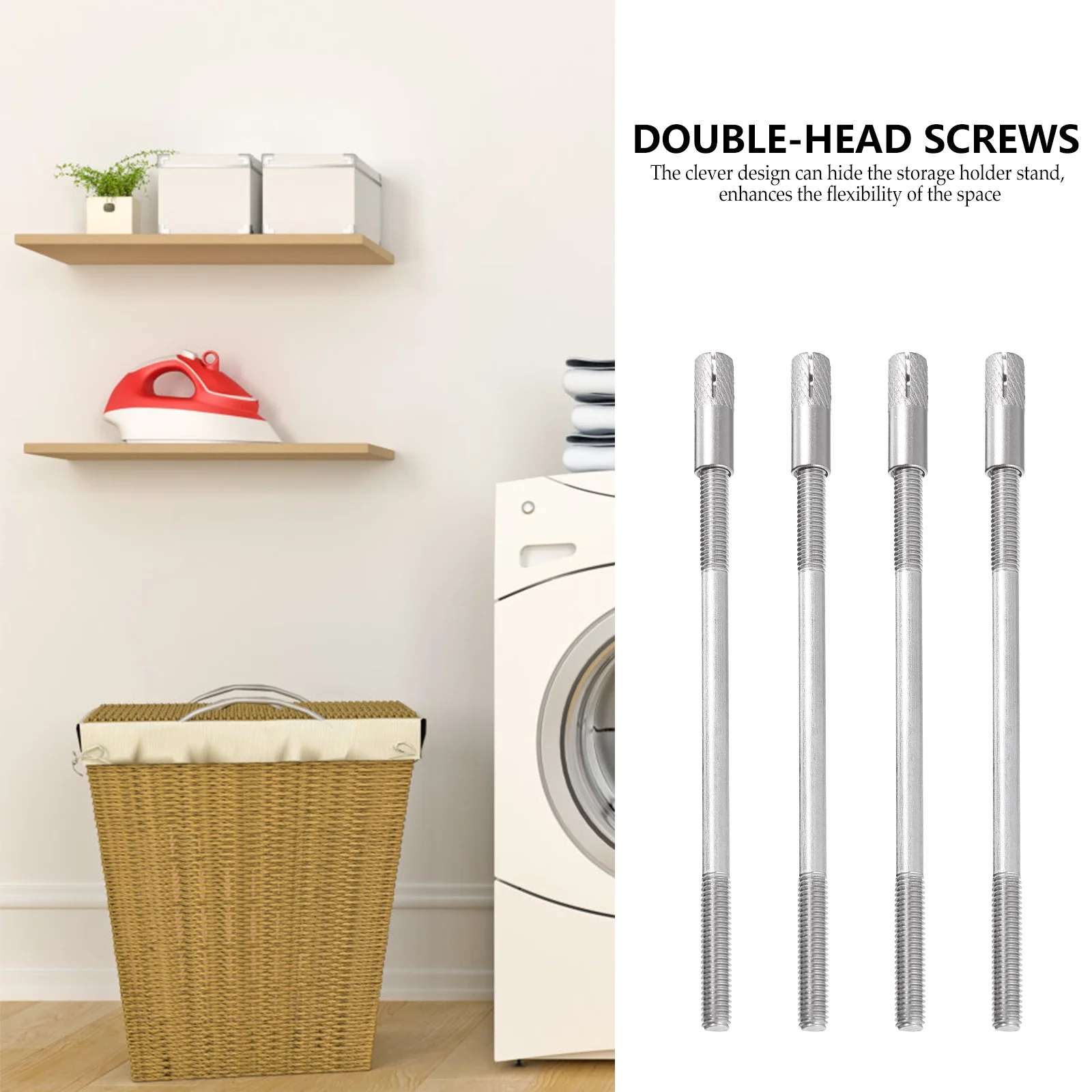 

1Set Invisible Wall Bracket Heavy Duty Stainless Steel Fixing Stand for Wall Partition Easy Install Hidden Storage Holder Modern