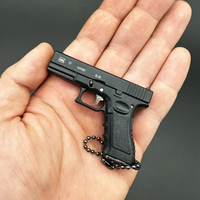 1:3 G17 Miniature Pistol Model Metal Toy Gun Detachable DIY Semi-alloy Keychain Pendant Ornaments Children's Toy
