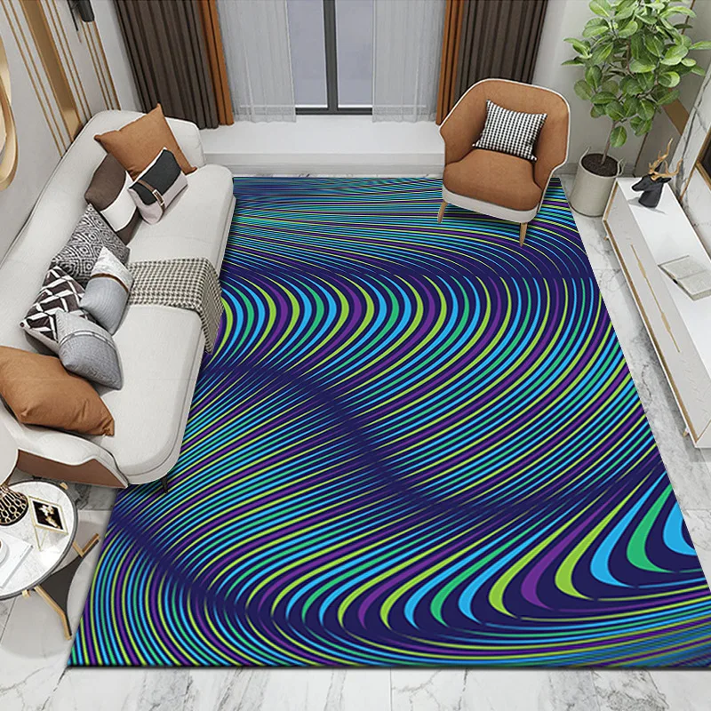 

Gorgeous Visual Vortex 3D Carpets For Living Room Bedroom Home Decor Soft Warm Carpet Anti-slip Floor Mat Bedside Sofa Area Rugs