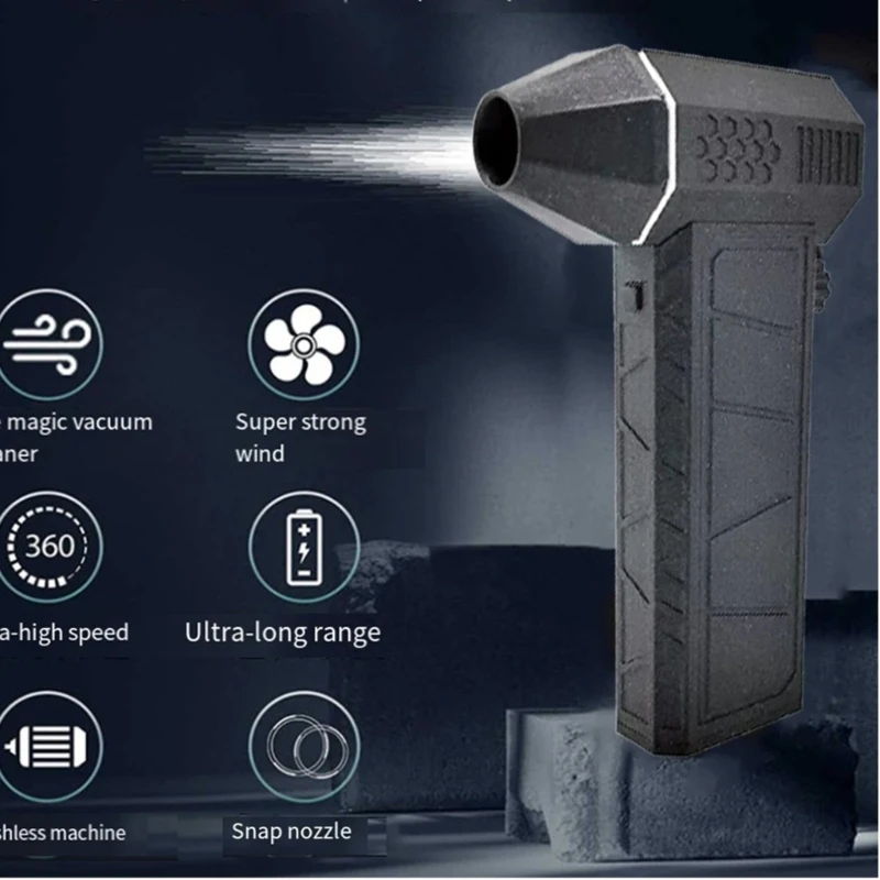 Kipas Jet Elektrik CPDD Kapasitas Baterai 4000mAh Kipas Debu Elektrik Bahan Plastik