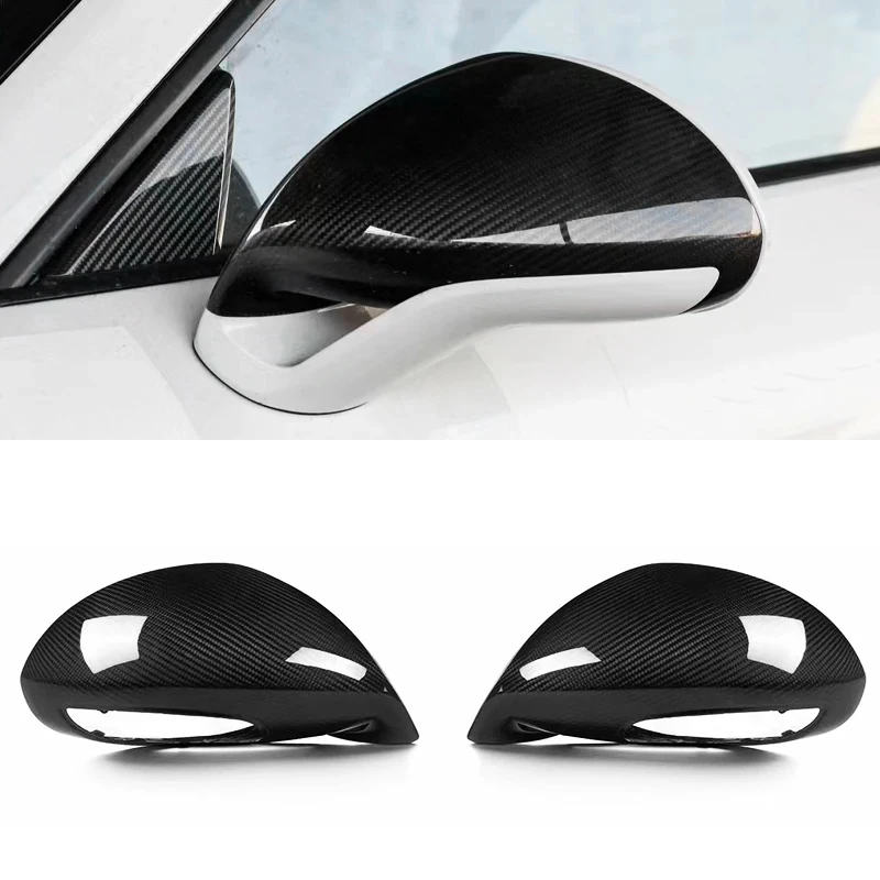 

911 991 Series Carbon Fiber Rearview Mirror Cover Sports Twill Glossy 2012-2018 2 Pieces/pair (black)