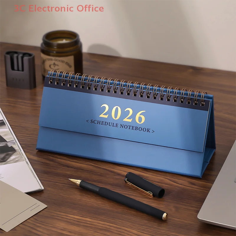 2026 Desk Calendar Planner Vintage Design With Notes Monthly Schedule Organizer For Home Office School Planning