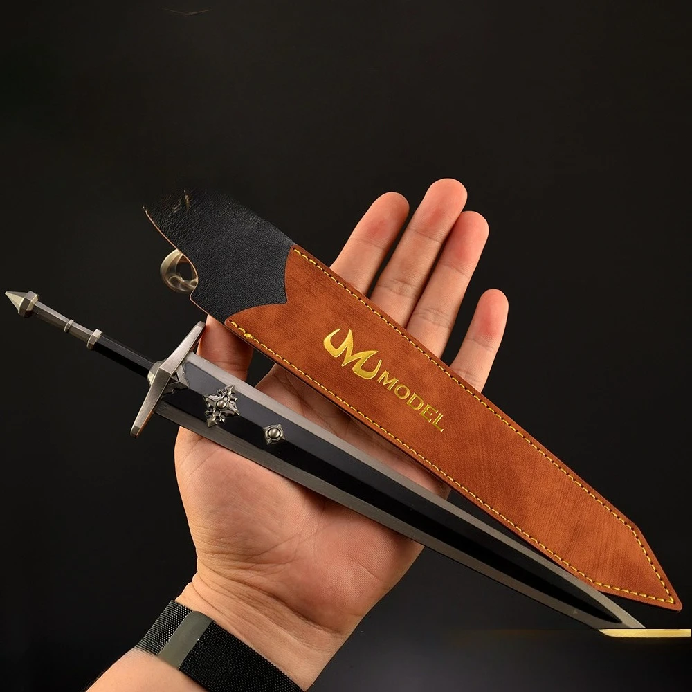 30cm/11.81in Eldenn Weapon Model Lone Prison Sword Metal Leather Game Peripheral Cover Edition Ornament Collection Desktop Gifts