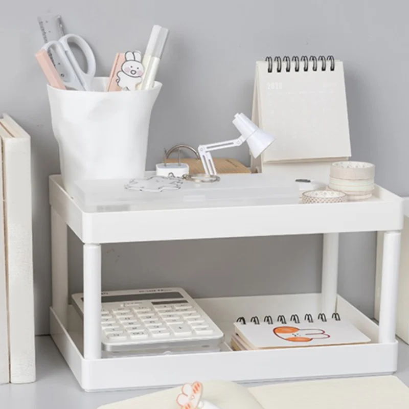 

Dual-layer desktop storage rack, minimalist high-quality two-layer desktop multi-functional student storage and organization rac
