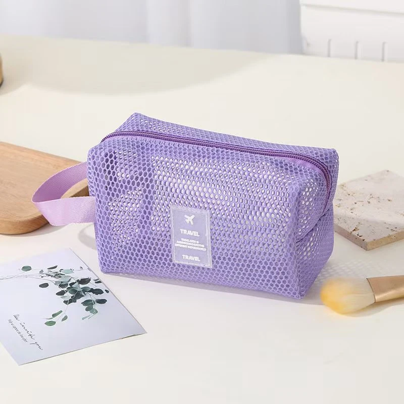 Transparent Cosmetic Bag Square Mesh Storage Pouch Small Capacity Key Bags Mini Zipper Coin Purse Mini Wash Bag Stationery Case