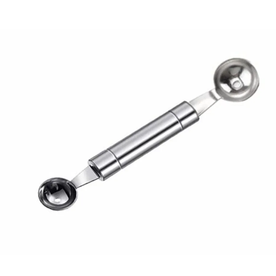 Double-Sided Fruit Melon Baller Spoon, 2 in 1 Stainless Steel Scoop Cutter 20cm