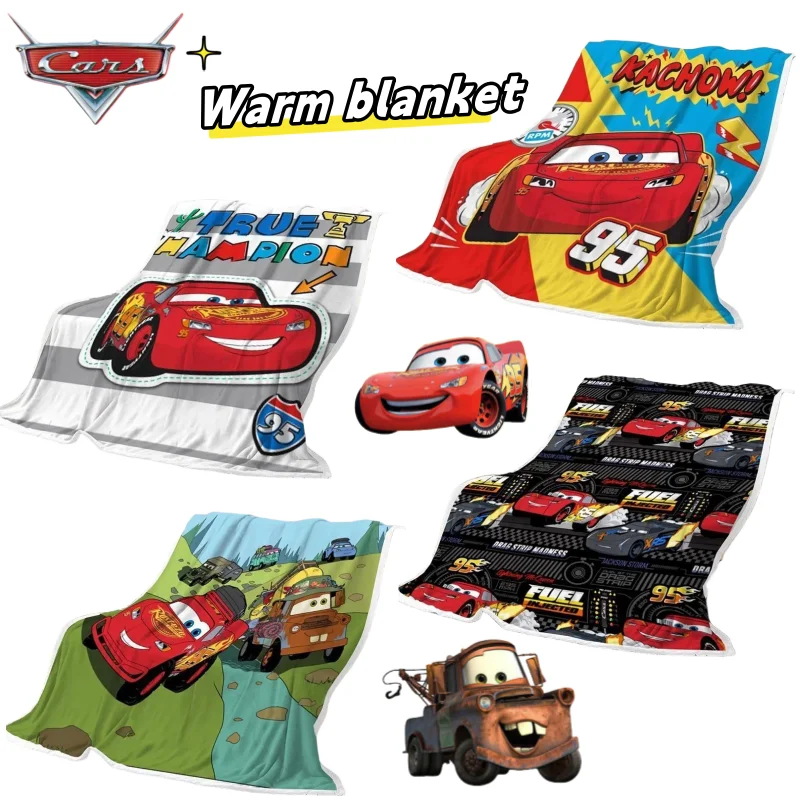 

Cars Lightning McQueen Mater Creative Cartoon Print Bedroom Student Dormitory Nap Blanket Autumn and Winter Warm Thin Quilt