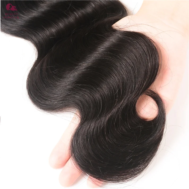 Brazilian Body Wave Virgin Human Hair Bundles With Closure 4*4 Freee/Middle/Three Part Natural Human Virgin Hair Extesnions