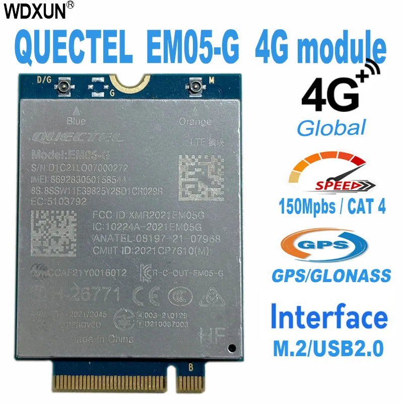 Imagem -02 - Módulo do Quectel-em05-g Lte Cat4 Global Fdd-lte Tdd b1 b2 b3 b4 b5 b7 b8 B12 B13 B14 B18 B19 B20 B22 B26 B28 B66 B71