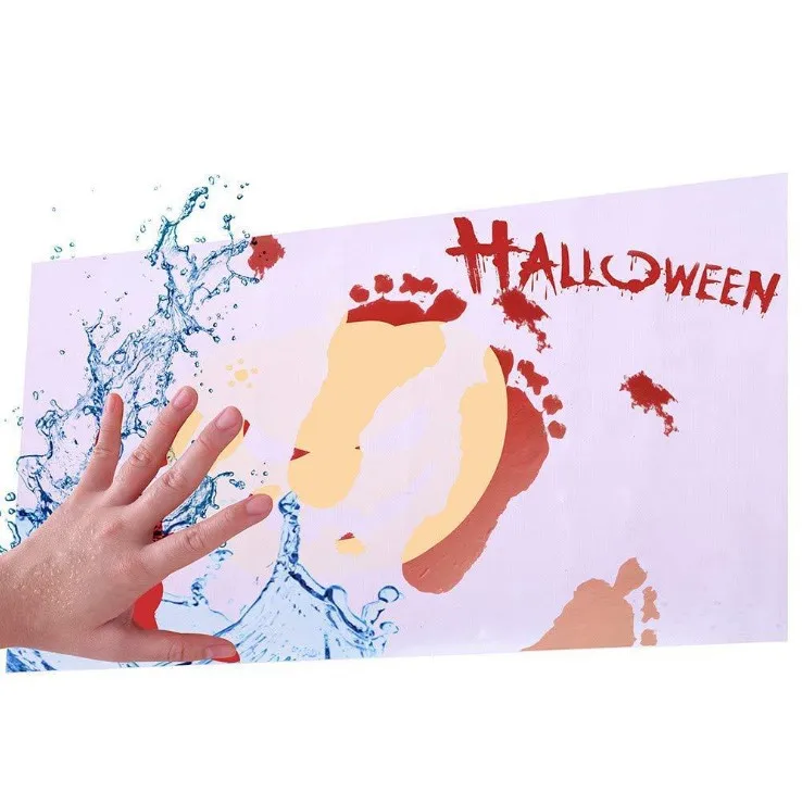 Tappetino da bagno che cambia colore sanguinante di Halloween tappetini da bagno tappeti tappeti sala Horror scherzo decorazioni per feste di