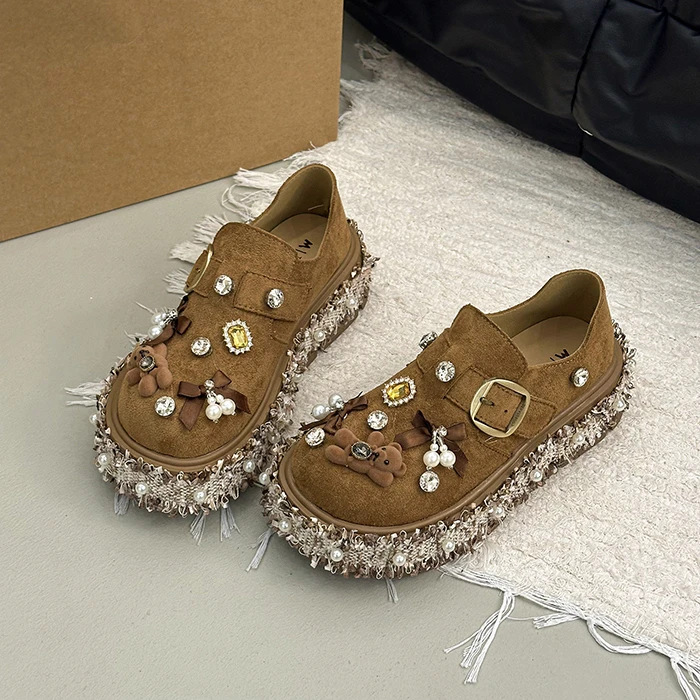 2026 New Heavy-Duty Platform Thick-Soled Sneakers, 5cm Height Increase, Super Soft Round Toe, Versatile