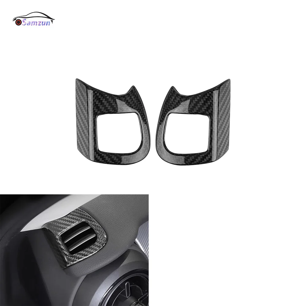 

For MINI Cooper F55 F56 F57 2014-2021 2022 Car Interior Real Carbon Fiber Air Condition Outlet Cover Vent Protector Decoration