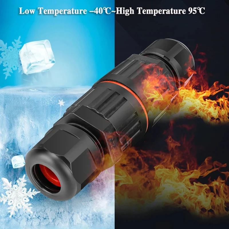 New 4-1PC IP68 Waterproof Joint Wire Quick Connection Connector 2/3 Pin Solder Less LED Lamp Wiring Outdoor Rainproof Terminal
