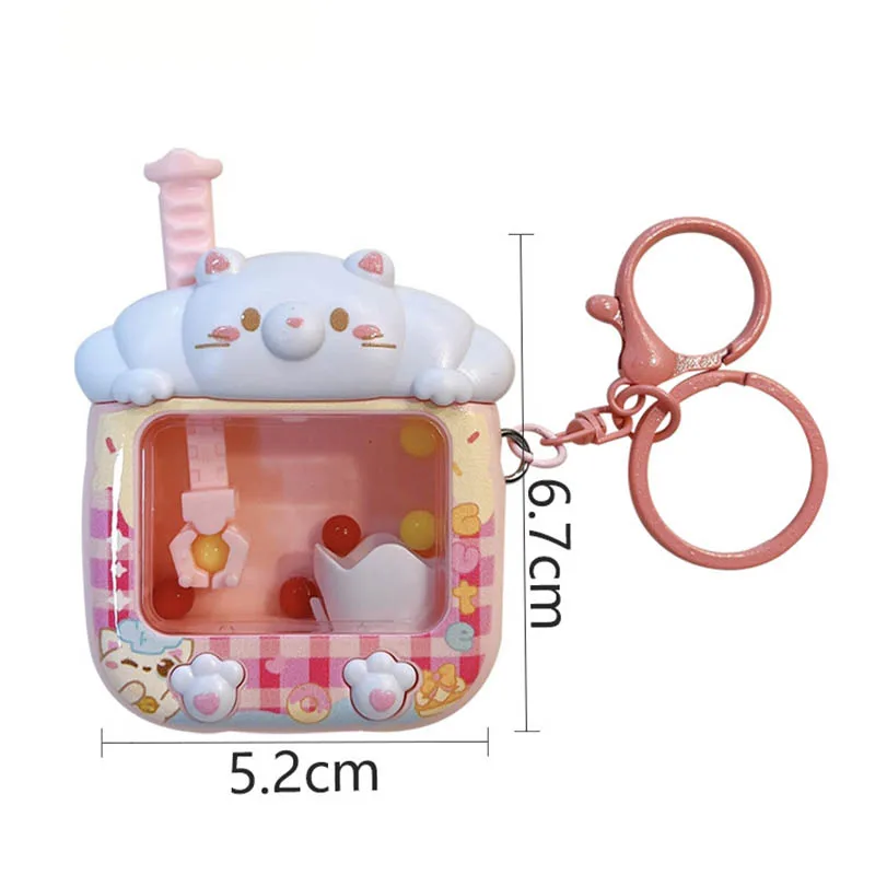 Nieuwe Fun Schattige Kleine Dier Klauw Game Machine Speelgoed Sleutelhanger Hanger Creatieve Studenten Stress Relief Speelgoed Paar Kleine Geschenken