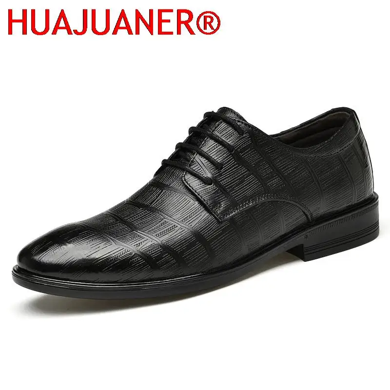 

High Quality Classic Genuine Leather Men Derby Shoes Lace-Up Business Dress Men Oxfords Shoes Male Formal Luxury Zapatos Hombre